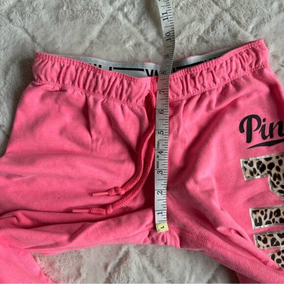 Victoria's Secret PINK | Hot Pink & Cheetah Print Joggers | Size Extra Small - Picture 12 of 12